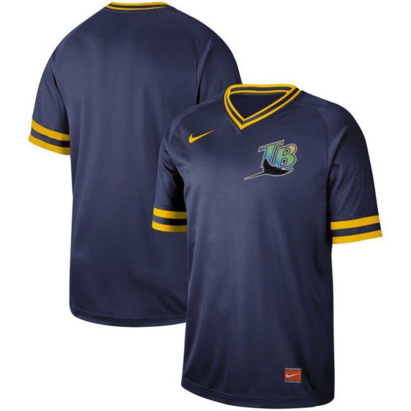 Men Tampa Bay Rays Blank Blue Nike Cooperstown Collection Legend V-Neck MLB Jersey->women mlb jersey->Women Jersey